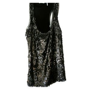Black sequin sleeveless top
